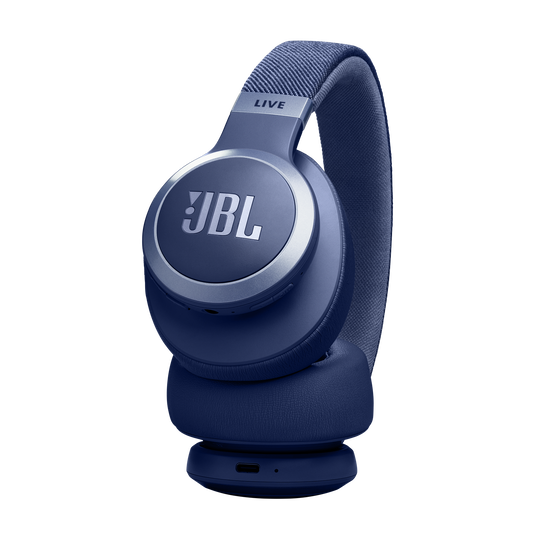 JBL Live 770NC - Blue - Wireless Over-Ear Headphones with True Adaptive Noise Cancelling - Detailshot 2